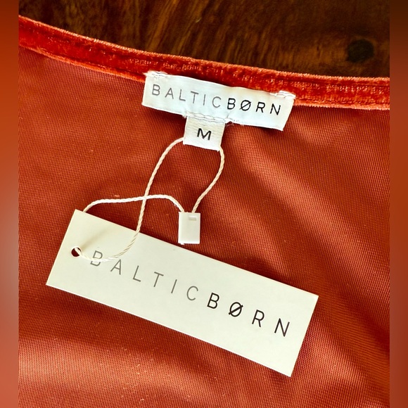 Baltic Born Meghan Velvet Wrap Maxi Dress in Rust/ Orange Size M - Picture 4 of 7